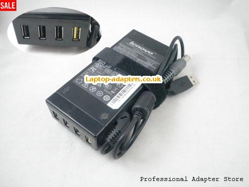  40Y7665 AC Adapter, 40Y7665 20V 3.25A Power Adapter LENOVO20V3.25A65W-7.5x5.5mm-with-USB