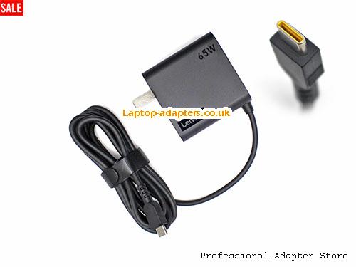  T495 Laptop AC Adapter, T495 Power Adapter, T495 Laptop Battery Charger LENOVO20V3.25A65W-Type-C-US-B