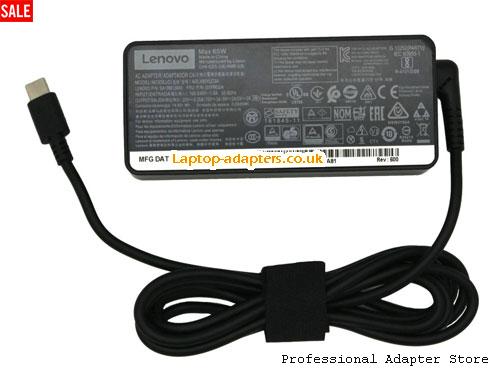  T495 Laptop AC Adapter, T495 Power Adapter, T495 Laptop Battery Charger LENOVO20V3.25A65W-Type-c