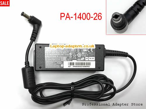  PA-1400-26 AC Adapter, PA-1400-26 19V 2.1A Power Adapter LITEON19V2.1A40W-5.5x1.7mm