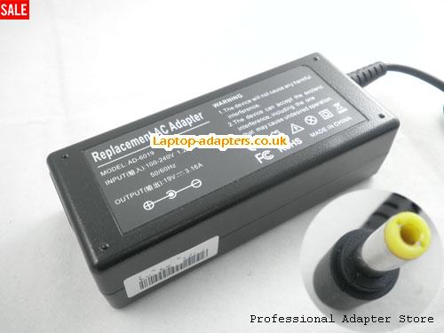  ADP64 AC Adapter, ADP64 19V 3.16A Power Adapter LITEON19V3.16A60W-5.5x2.5mm