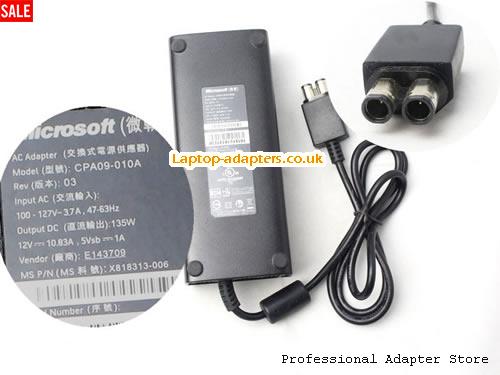  REV 03 AC Adapter, REV 03 12V 10.83A Power Adapter MICROSOFT12V10.83A130W-2holes