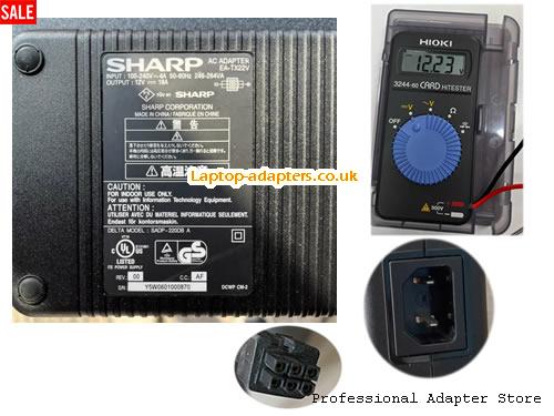  EA-TX22V AC Adapter, EA-TX22V 12V 18A Power Adapter SHARP12V18A216W-Molex-6-Pins
