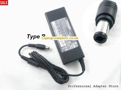  PA3048U AC Adapter, PA3048U 15V 5A Power Adapter TOSHIBA15V5A75W-6.0x3.0mm-TYPE-B