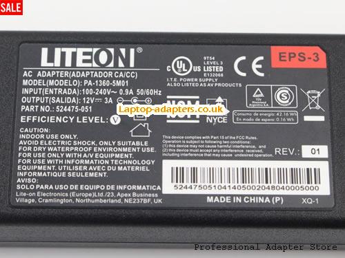  Image 3 for UK £13.89 Genuine Liteon PA-1360-5M01 EPS-3 12V 3A 36W Switching Adapter 