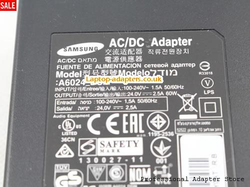  Image 3 for UK £27.41 Genuine A6024_DSM 24V 2.5A 60W Ac Adapter for Samsung HW-F550 HW-E550 Soundbar Speaker Power Supply 