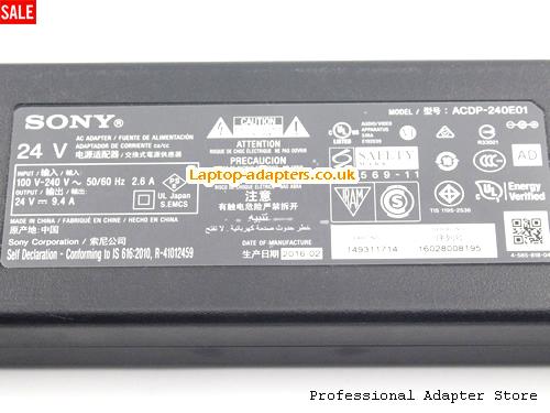  Image 2 for UK Out of stock! Genuine Sony ACDP-240E01 Ac Adapter 24v 9.4A 225w Power Supply for SMART LED TV 