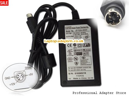  519395216 AC Adapter, 519395216 12V 2A Power Adapter APD12V2A24W-5pin