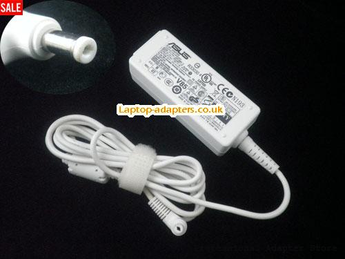  904HA Laptop AC Adapter, 904HA Power Adapter, 904HA Laptop Battery Charger ASUS12V3A36W-4.8x1.7mm-W-G