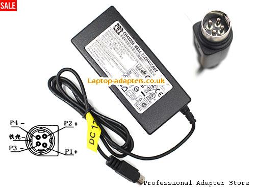 UK Genuine CWT KPL-060F-VI AC Adapter For HIKVISION 7816HW 7808HW 12V 5A  4Pin -- CWT12V5A60W-4Pin-type2