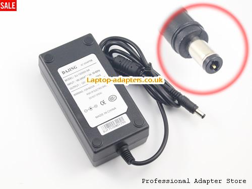 UK £14.58 Genuine 12V 5A AC-DC Adapter for DAJING DJ-U48S-12 LCD Monitor Charger Power Supply Cord
