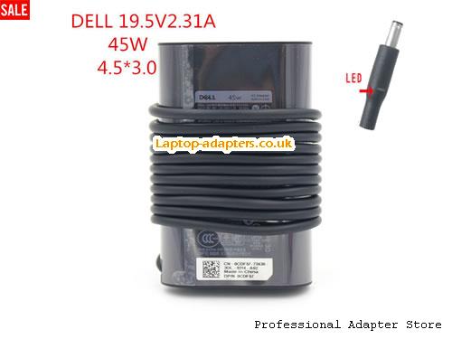  FA45NE1-00 AC Adapter, FA45NE1-00 19.5V 2.31A Power Adapter DELL19.5V2.31A45W-4.5x3.0mm-Ty