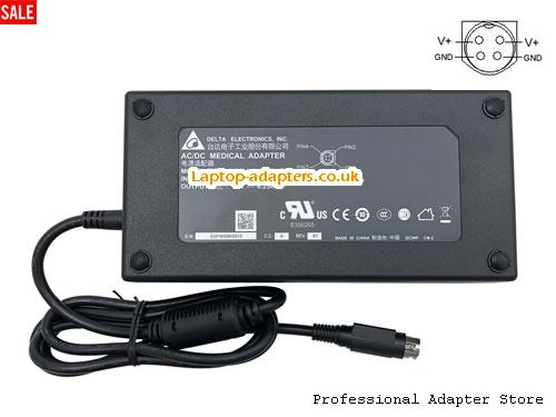 UK £74.66 Genuine Delta MDS-150AAS24 B Ac Adapter 24v 6.25A  Round with 4 Pin 150W