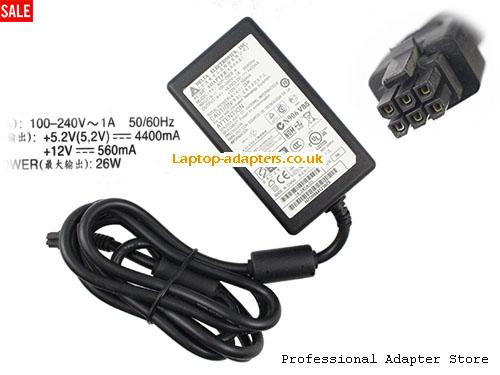  800 SYSTEM Laptop AC Adapter, 800 SYSTEM Power Adapter, 800 SYSTEM Laptop Battery Charger DELTA5.2V4.4A26W-molex-6Pin