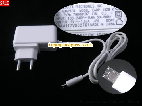 UK Out of stock! Genuine Tablet Charger for HTC FLYER P510E P510 P512E 9V 1.67A