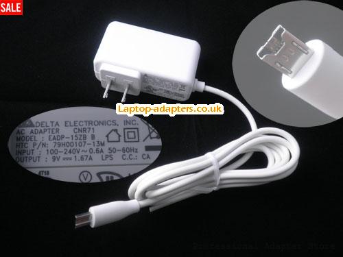  P510 Laptop AC Adapter, P510 Power Adapter, P510 Laptop Battery Charger DELTA9V1.67A15W-HTC-US-W