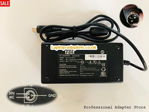UK £24.48 Genuine FDL FDL1207H AC Adapter for Printer 30v 1.5A 45W PSU Round with 3 Pins