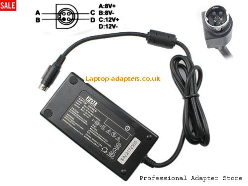 UK £18.90 Genuine FDL FDL1204E Ac Adapter 12v 1A 8v 4A 36W Dual output PowerSupply