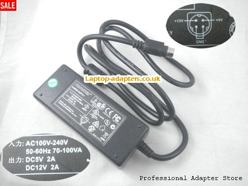  SPP34-12.0 AC Adapter, SPP34-12.0 12V 2A Power Adapter FLYPOWER12V2A24W-4PIN