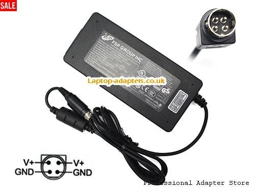 UK £24.48 Genuine FSP FSP090-AAAN2 AC adapter 24v 3.75A 90W Switching Power Adapter Round 4 Pin