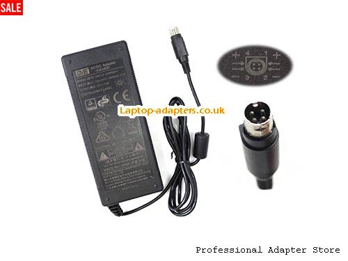 UK £24.68 Genuine GM130-2400500-F AC/DC Adapter for GVE 24v 5.0A Power Supply Round with 4 Pins