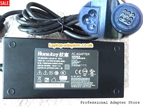  HDZ1201-2B AC Adapter, HDZ1201-2B 28.8V 3.7A Power Adapter HUNTKEY28.8V3.7A106.56W-Round9pin