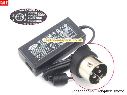 UK £21.88 Genuine Lacie 12V 2A ACU034A-0512 GP-ACU034A-0512 Power Adapter 4Pin FOR LACIE ACML-51