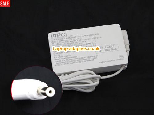 UK White Genuine Liteon PA-1450-79 PA-1450-26 AC Adapter 19v 2.37A 45W Power Cord -- LITEON19V2.37A45W-3.0x1.0mm-W