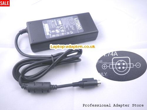 UK LITEON19V4.74A90W-4PIN L+R- Liteon 19V 4.74A 4 Pin ac adapter -- LITEON19V4.74A90W-4PIN-LR