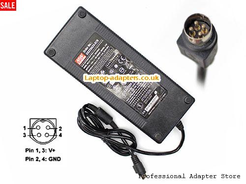  GS220A214-R7B AC Adapter, GS220A214-R7B 24V 9.2A Power Adapter MEANWELL24V9.2A221W-4PIN-ZZYF