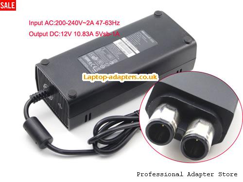  E132068 AC Adapter, E132068 12V 10.83A Power Adapter MICROSOFT12V10.83A130W-2holes-200-240V
