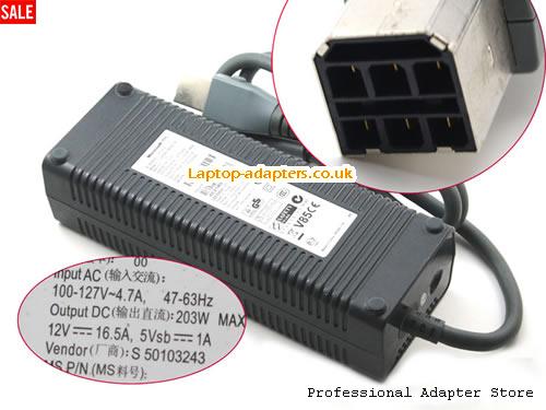  X815555-003 AC Adapter, X815555-003 12V 16.5A Power Adapter MICROSOFT12V16.5A198W-100-127V-6holes