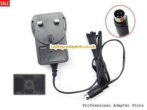  MSAC1500IC12018PGB AC Adapter, MSAC1500IC12018PGB 12V 5A Power Adapter MOSO12V1.5A18W-4PIN-UK