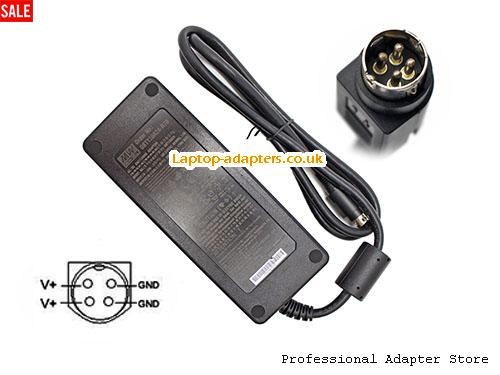 UK £35.46 Genuine GST120A24 AC Adapter for Mean Well 24v 5.0A 4 Pins Order GST120A24-R7B