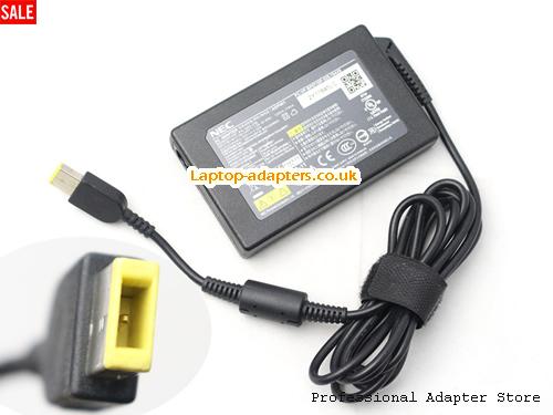  PA-1650-37N AC Adapter, PA-1650-37N 20V 3.25A Power Adapter NEC20V3.25A-65W-rectangle-pin