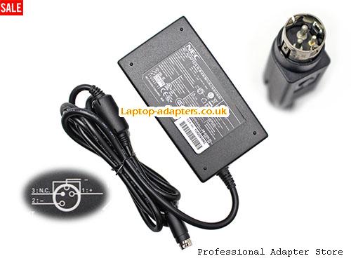 UK £24.67 Genuine NEC ADPI003A AC Adapter 24v 2.1A Power Supply Round with 3 Pins for Printer