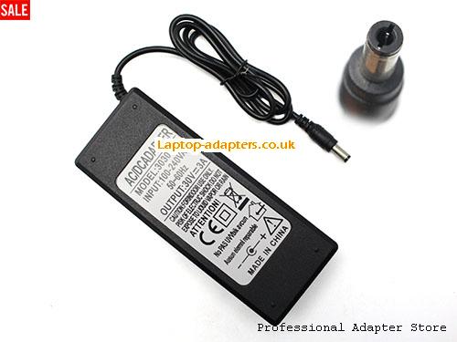 UK £14.88 NoBrand 3030 AC Adapter 30v 3A 90W Power Supply for LED light strip, water pump RO water purifier, speaker