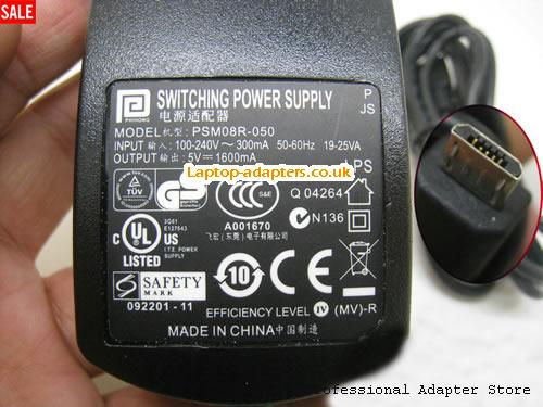  PSM08R-050 AC Adapter, PSM08R-050 5V 1.6A Power Adapter PHIHONG5V1.6A8W