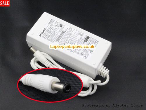 UK Genuine Philips ADPC1936 Ac Adapter For LCD LED Monitor 19v 2.0A White -- PHILIPS19V2A38W-5.5x2.5mm-W