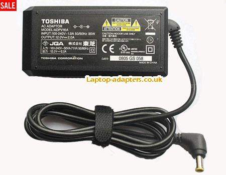 UK £19.78 Genuine TOSHIBA EADP-18SB 12V 2A AC Adapter for Toshiba SDP77SWB Portable DVD Player SD-P1700 SD-P1800 SD-P2800 SD-P1707SE ADPV16A