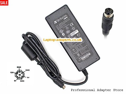  UEA325D-0512-A AC Adapter, UEA325D-0512-A 12V 2A Power Adapter VERBATIM12V2A24W-6PIN