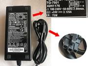 Tiger 75W Charger, UK Tiger TG7501 TG-7601-ES Ac Adapter For IBM 42H1176 PN  24V 3.125A 75W Power Adapter Molex 3Pin