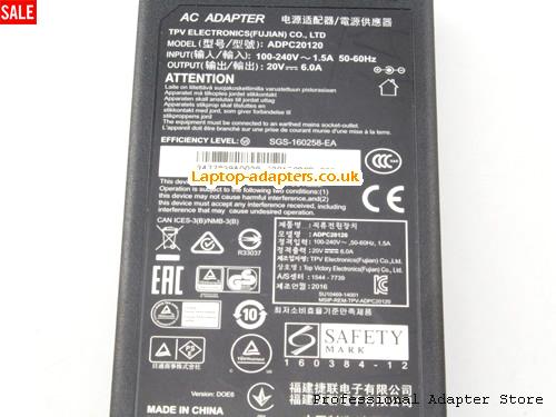  Image 3 for UK £26.82 Genuine AOC ADPC20120 AC Adapter for AG271QX PD2710QC Series Monitor 20v 6A 120W 