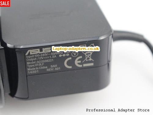 Image 4 for UK £22.71 AD2036221 AC Adapter for Asus 010LF, 12V 1.5A 