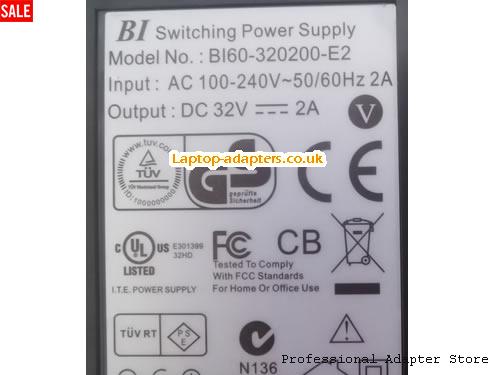  Image 3 for UK £24.86 Genuine BI BI60-320200-E2 Switching Power Supply 32v 2A for SoundBar 
