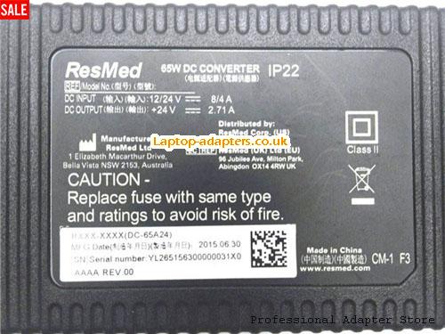  Image 2 for UK £85.37 Resmed IP22 DC Converter Adapter 24v 2.71A 65W DC-65A24 