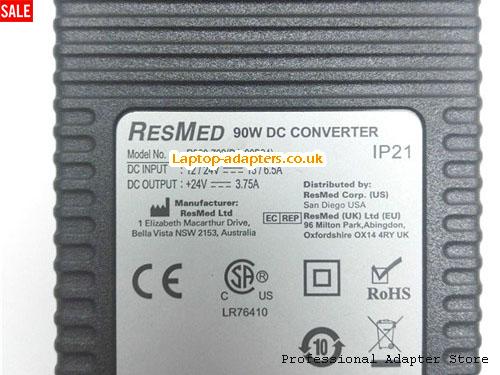  Image 2 for UK £22.82 Genuine Resmed S9 Series IP21 90W DC Converter Adapter R360-792 DA-90B24 24V 3.75A 