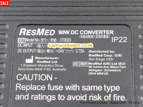  Image 2 for UK £46.23 Resmed 370003 24v 3.75A DC Adapter power supply IP22 Used In The Car 