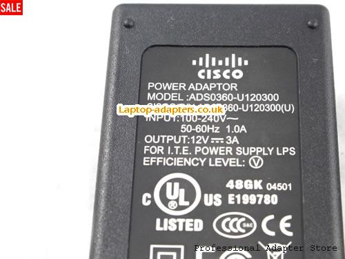 Image 3 for UK £16.26 Original Cisco ADS0361-U120300 Netzteil 12V 3A Power Supply Adapter  