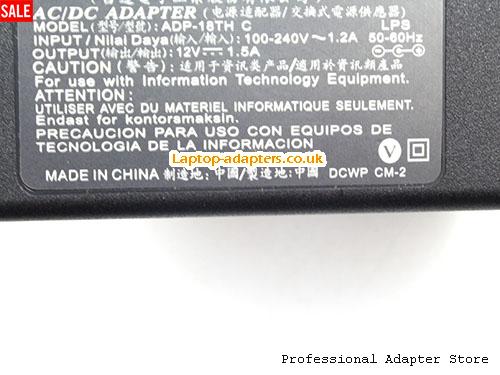  Image 2 for UK £11.74 Genuine Delta ADp-18TH C Ac Adapter 12V 1.5A 18W Power Supply for Swithing Router 